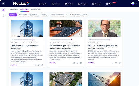 Nexizo tender news feed