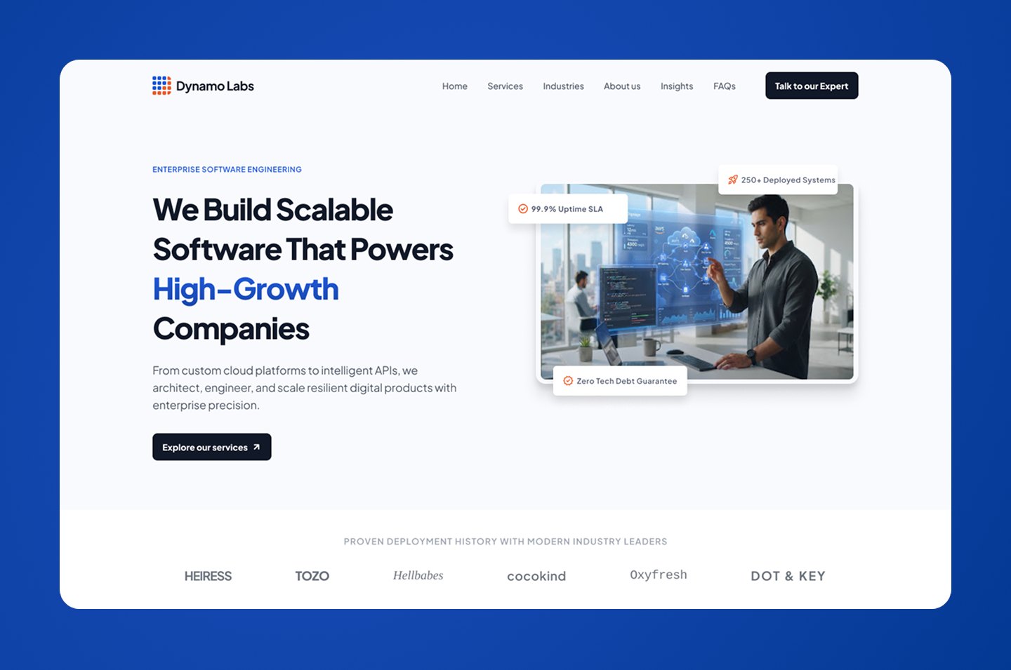 Dynamo Labs landing page