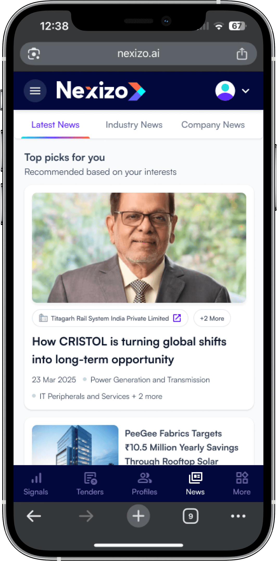 Ideation iteration 01 — traditional news section with brief summaries